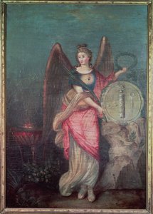 Reason Paying Tribute to the Emblems of Liberty and Equality by French School
